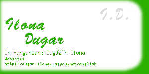 ilona dugar business card